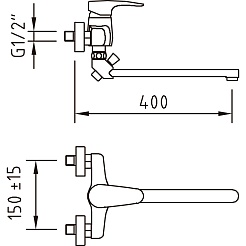 Clever Смеситель для ванны Bahama Xtreme 98482 – фотография-2